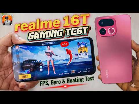 realme 16T PUBG (BGMI) Gaming, FPS &amp; Heating Test | Reality 8000mAh Battery !