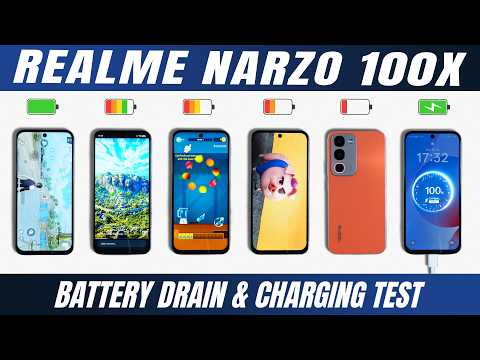 Realme Narzo 100x Battery Drain &amp; Charging Test