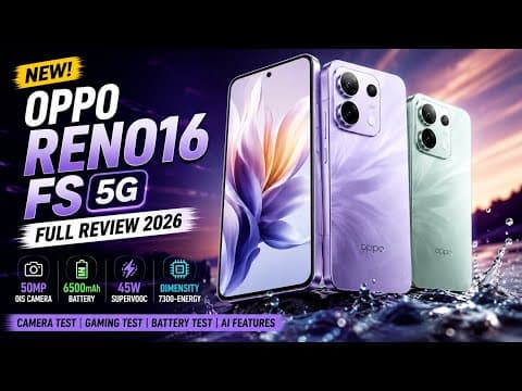 OPPO Reno16 FS 5G Unboxing &amp; First Look | Camera Test, Gaming &amp; Battery